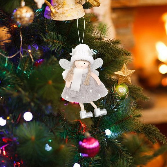 Relax love Angel Ornaments,Christmas Angel Doll Crafts Elves Decorations Christmas Tree Decor,Gray