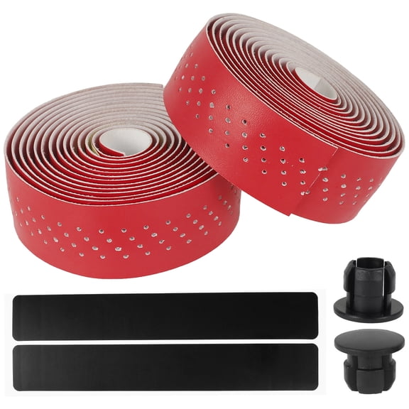Relax love Bike Handlebar Tape 6.5ft Non-slip Bicycle Bar Tape Breathable Absorb Sweat with End Plug for Road Bikes Mountain Bikes,Red