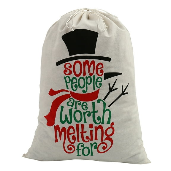 Relax love Christmas Santa Sacks,Gift Bag Drawstring Canvas Bags,1pc