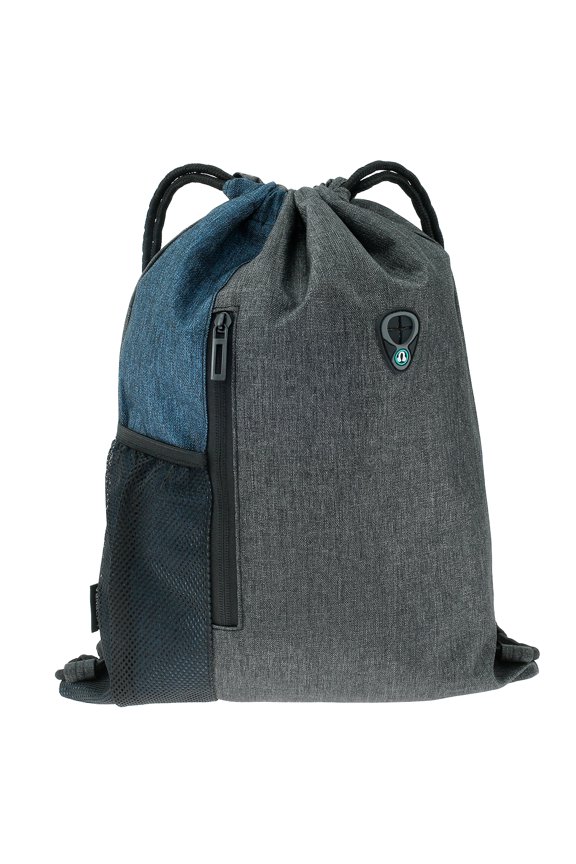 Drawstring Backpack Bag Sport Gym Sackpack 43x33cm Large Capacity Sports Equipment Storage Bag with Pockets with Earphone Hole for School Travel Camping Workout