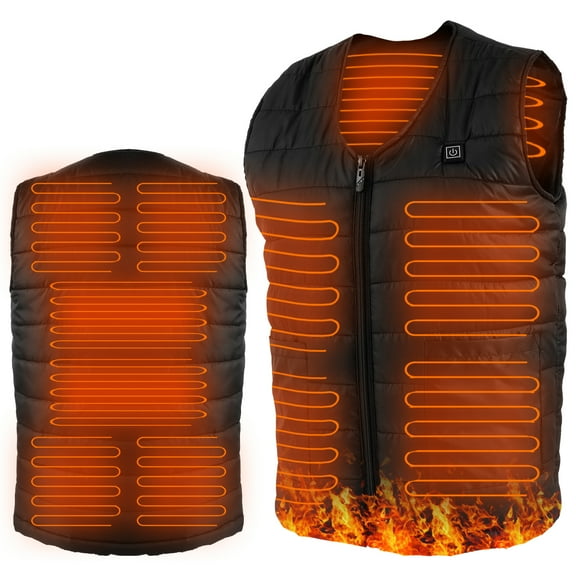 Relax love Electric Heated Vest Jacket USB Powered Thermal Vest Washable Unisex Winter Warm Heated Coat Fast Heating Vest for Cycling Skiing Camping Motorcycles,4XL