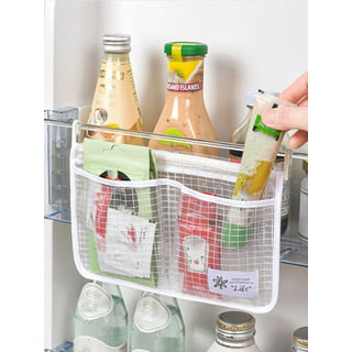 Lafulling Fridge Dust Cover Top, Mini Fridge Caddy Organizer Storage Bag  with 15 Extra Large Fabric Pockets for Dorm, Pantry, Plate, Silverware