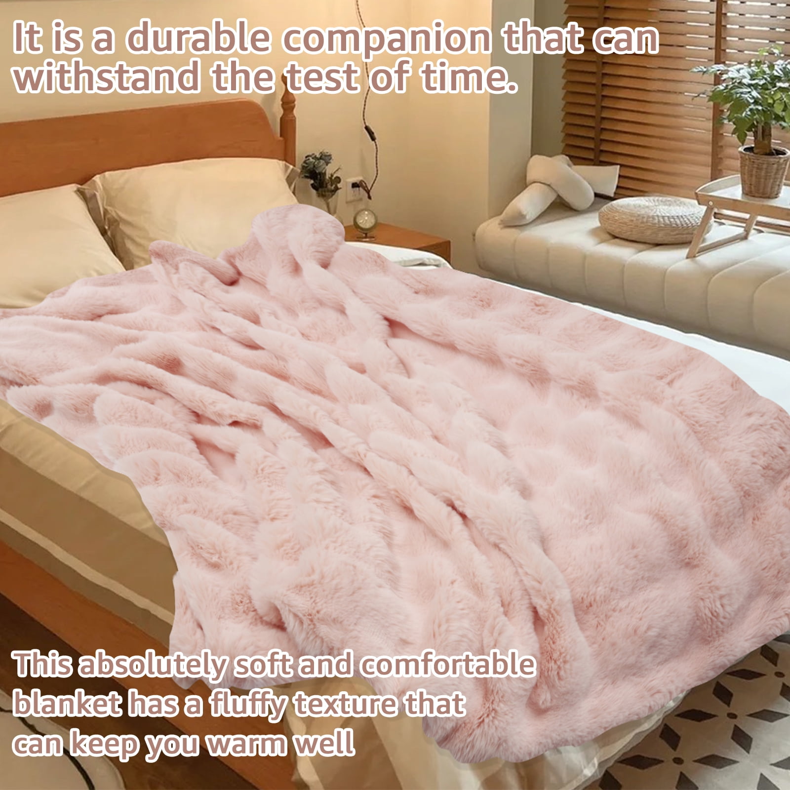 Relax love Throw Blanket Super Soft Faux Fur Throw Blanket Warm Cozy