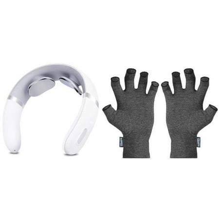 RelaxUltima Portable TENS Neck Massager CompressUltima Compression Gloves Bundle