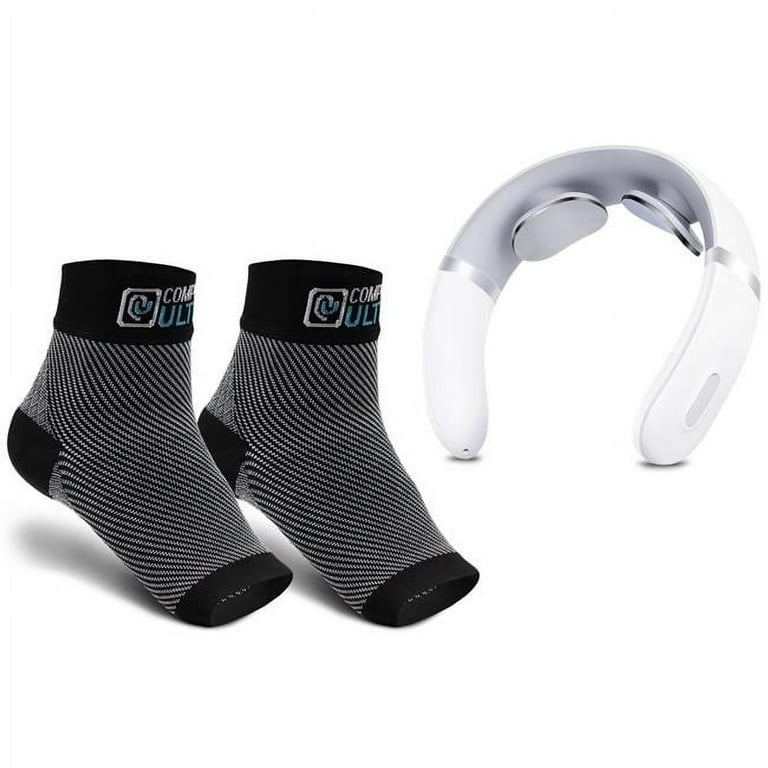 RelaxUltima RelaxUltima Portable TENS Neck Massager & CompressUltima  Compression Socks Bundle - Small 