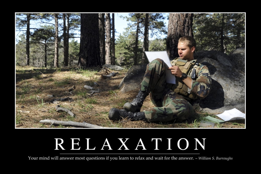 Relaxation Inspirational Quote and Motivational Poster Canvas Art - Stocktrek Images (34 x 23)