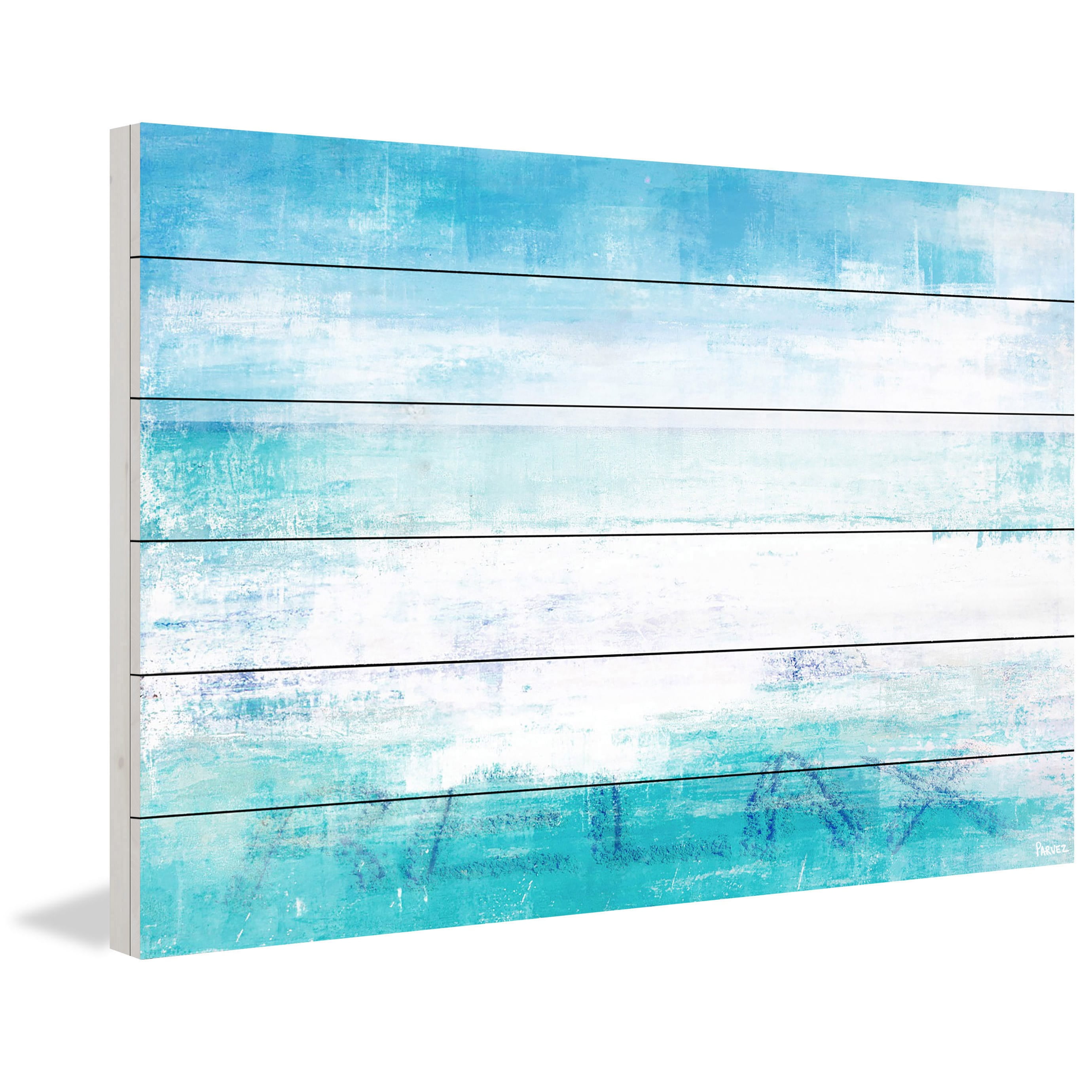 Relaxation Coastal Blue and White Canvas Wall Art