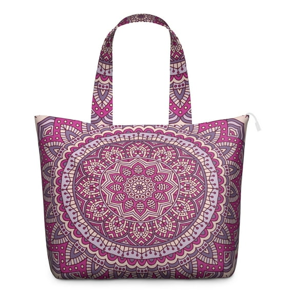 Relaxation Psychedelic Travel Duffel Abstract Mala Art Weekender Tote, Meditation, Energy Healing, Emotional Balance Inspired