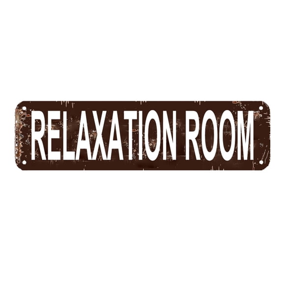 Relaxation Room Sign Zen Den Relax Read Quiet Zone Meditate Therapy Rustic Man Cave Wall Decor Metal Sign Size: 4 x 16 Inch