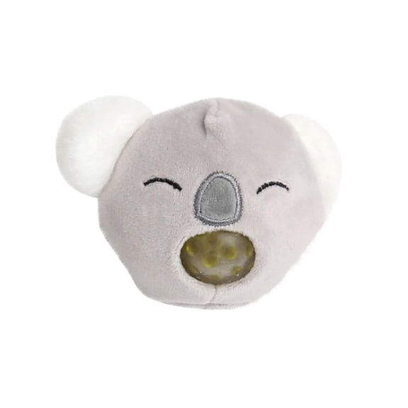 Relaxation Stuffed Animal, Koala Stuffed Animal, 3 in Round, Student Squeeze Toys, Relaxation Toys, Sensory Squeeze Toys, Gray White, 1 Pc, Random Inner Color
