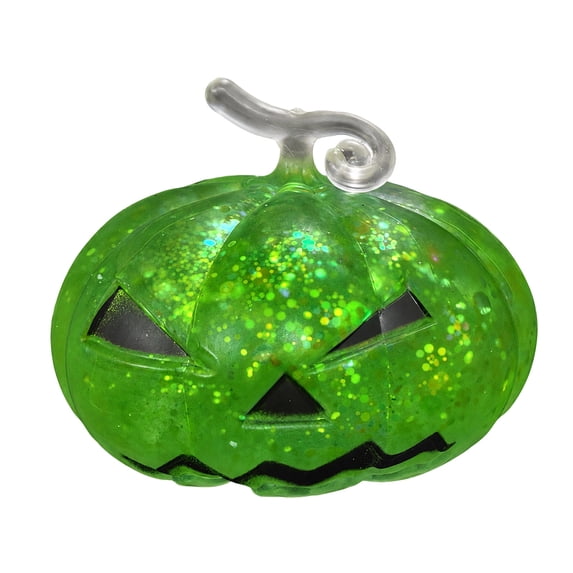 Relaxation Toys Green Glitter Squeeze Pumpkin Squeeze Toys Halloween Party Favors for Student and Adults Sensory Calming Novelty Play for Halloween Events
