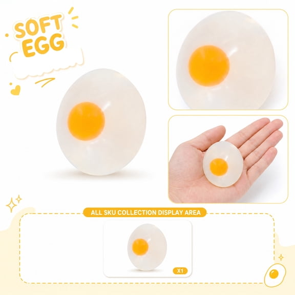 Relaxation Toys, Slippery Egg Squeeze, Squeeze Stress Ball, Stretchy Squeeze Toys, 2.5X2 Inch Malatango Egg Squeeze Sensory Toys for Hand Exercising, Daily Fidgeting, and Gentle