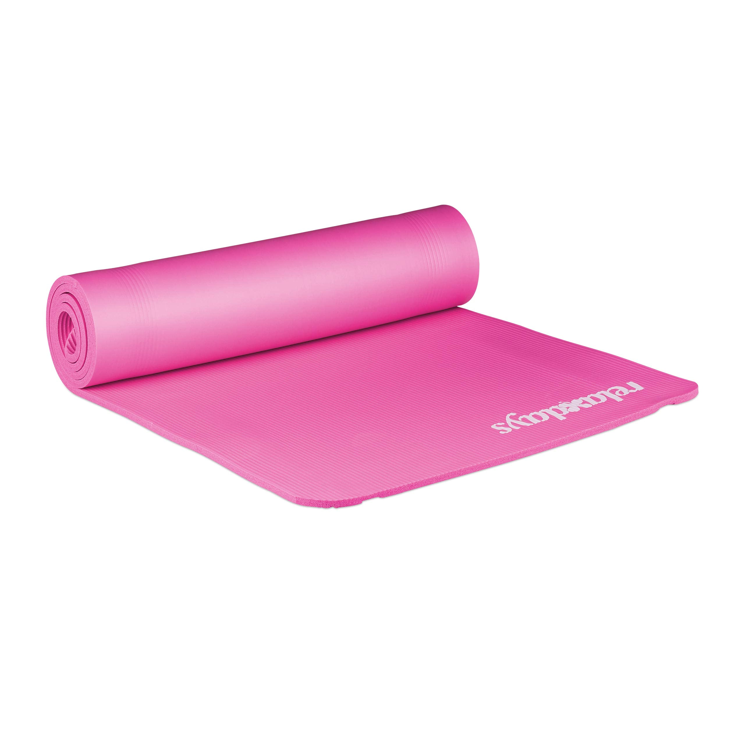 Relaxdays Yoga Mat Pilates Aerobic Exercise Gym Exercise Mat 10 mm Thick, Mailer Padded HBT 1 x
