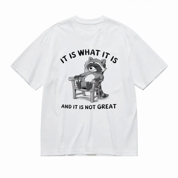 Relaxed Cartoon Animal Design Tee - Walmart.com