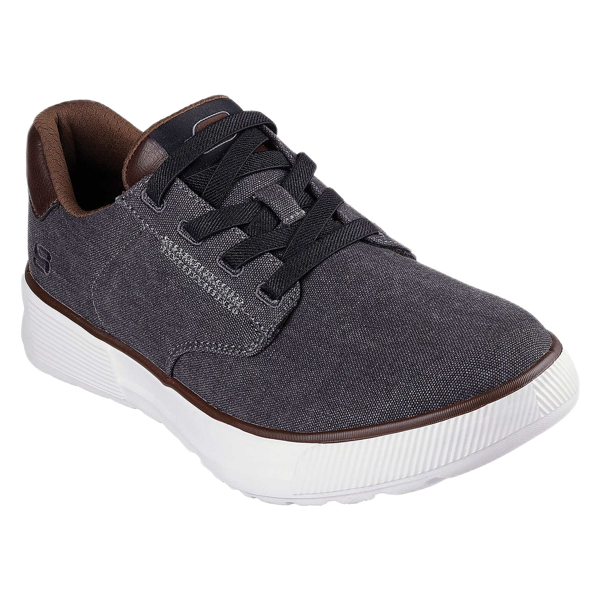 Sketchers Men's Relaxed Fit: Smooth Toe Canvas Bungee Lace Sneaker (Wide Width Available)
