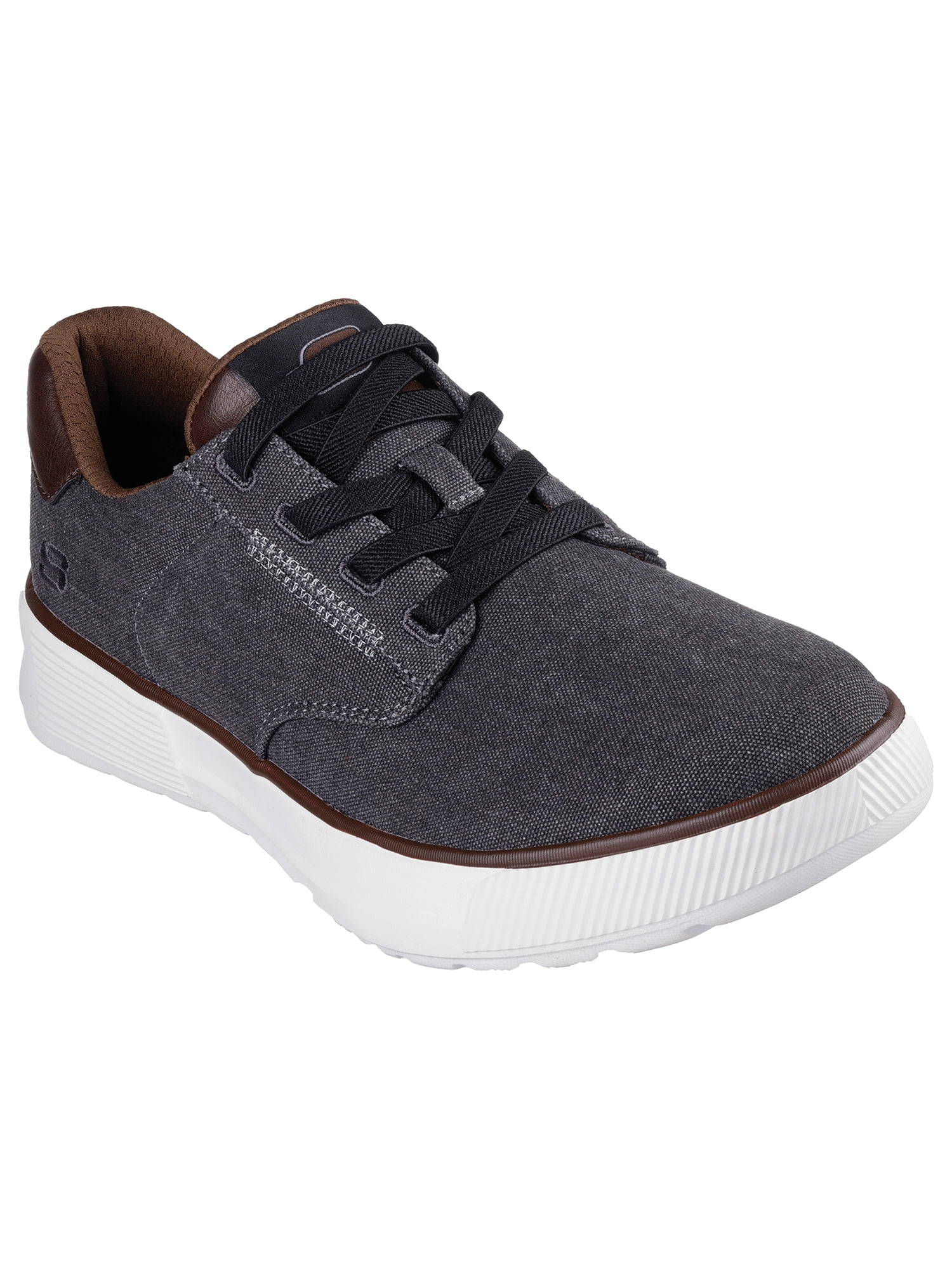 Sketchers Men's Relaxed Fit: Smooth Toe Canvas Bungee Lace Sneaker (Wide Width Available)