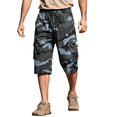 thumbnail image 1 of Relaxed Fit Camouflage Cargo Shorts Men's Casual Drawstring Capri Cargo Pants Camo Shorts Multi-Pocket Elastic Waist, L, 1 of 6