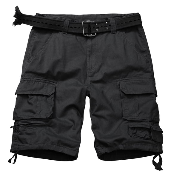 Relaxed Fit Cargo Shorts for Men, Camo Cotton Hiking Shorts with 9 Multi Pockets