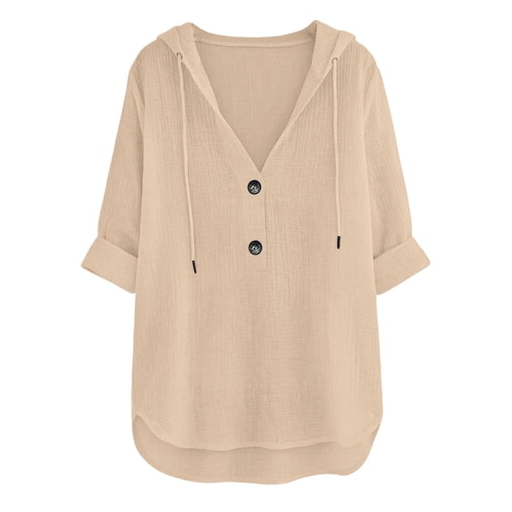 Relaxed Fit Collared Shirt Beach Button Up Shirts for Women Plus Size Top Crew Neck Tshirts for Women Women Linen Shirt Y2K Tops Dressy Summer Outfits Womens Workout Tops Casual Blouse