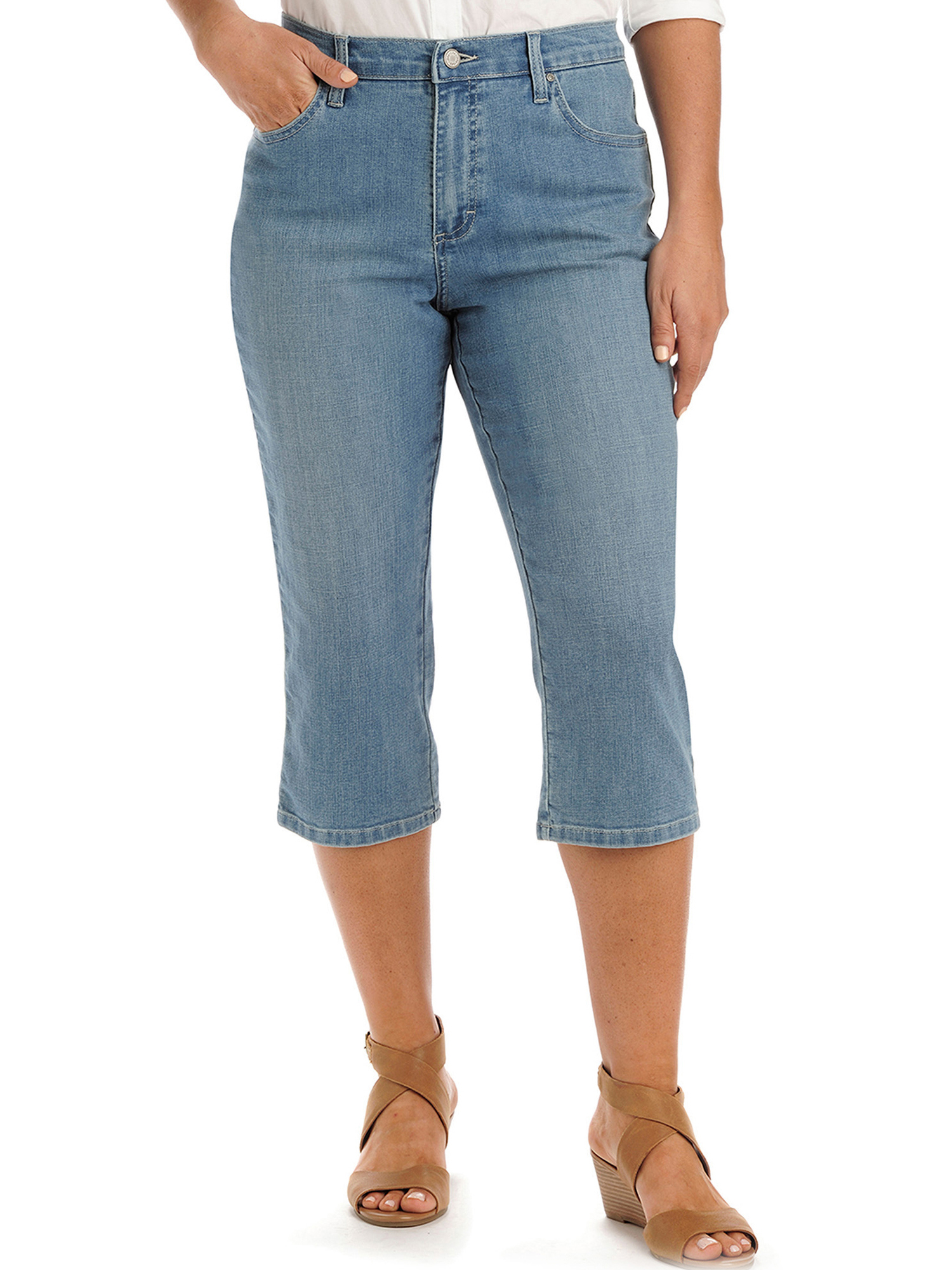 Relaxed Fit Denim Capri