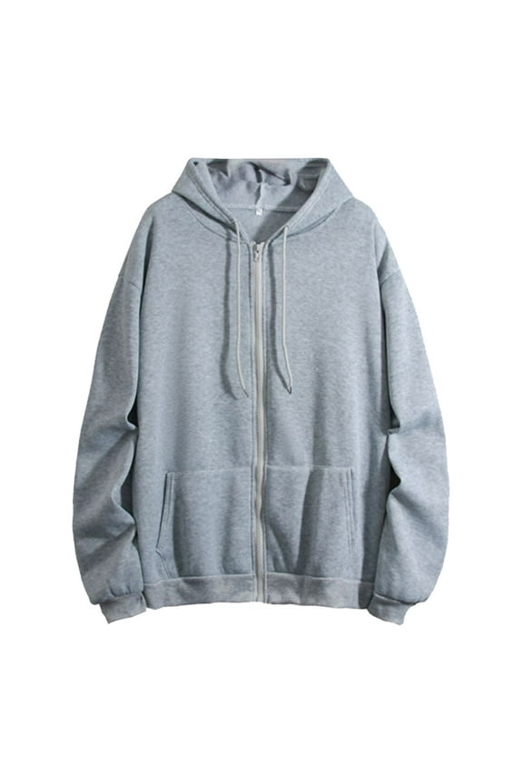 Relaxed Fit Hoodies for Women Long Sleeve Soft Hooded Sweatershirt Spring Fall Winter Pullover Top Coat Grey XL