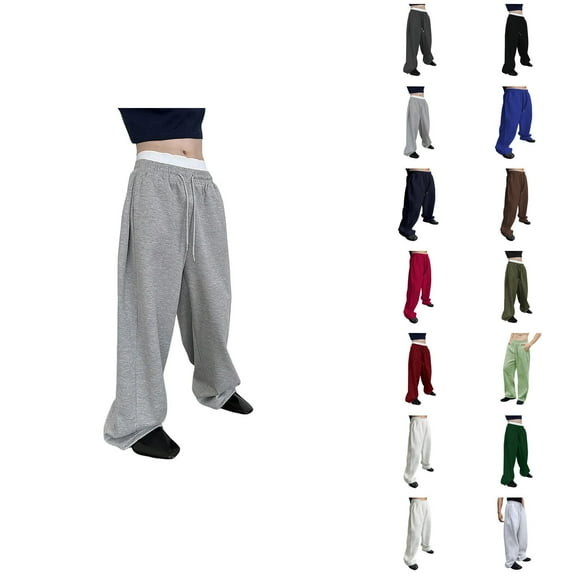 Relaxed-Fit Pants - Comfortable Breathable Sweatpants with Pockets and Elastic Waistband for Hiking & Outdoor Activities