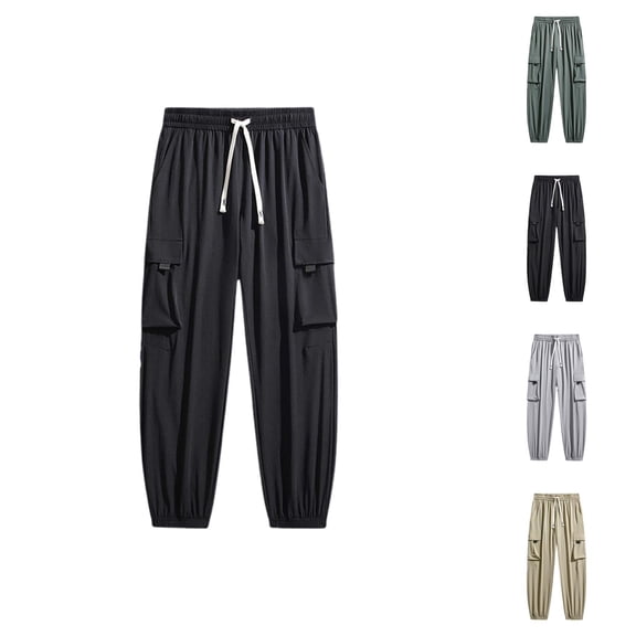 Relaxed-Fit Pants - Comfortable Breathable Sweatpants with Pockets and Elastic Waistband for Hiking & Outdoor Activities