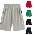 thumbnail image 1 of Relaxed‑Fit School‑Age Kids Basketball Training Shorts, Elastic Waist Side Stripe Summer Outdoor Sports Shorts, 1 of 5
