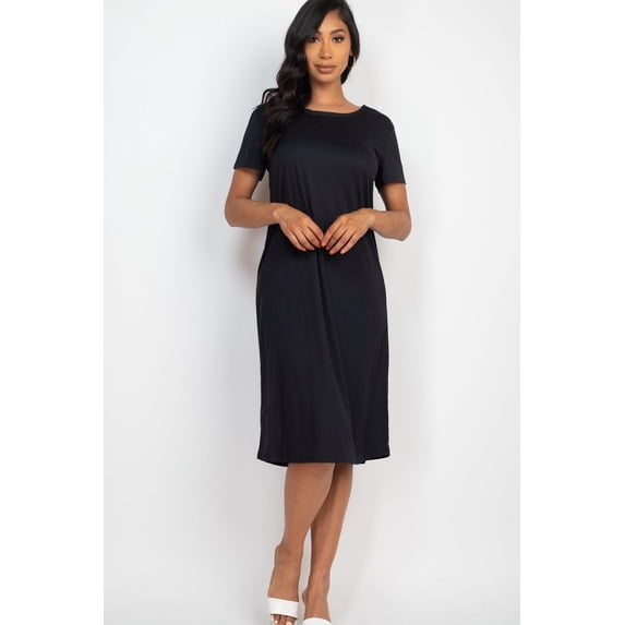 Relaxed Fit Short Sleeve Dress