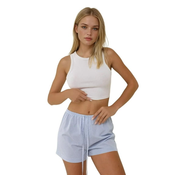 Relaxed Fit Striped Shorts