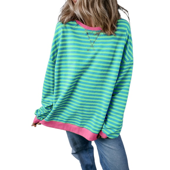 Relaxed Fit Women's Pullover - Oversized Style, Round Neck