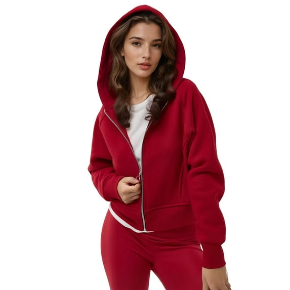 Relaxed Fit Zippered Hoodie