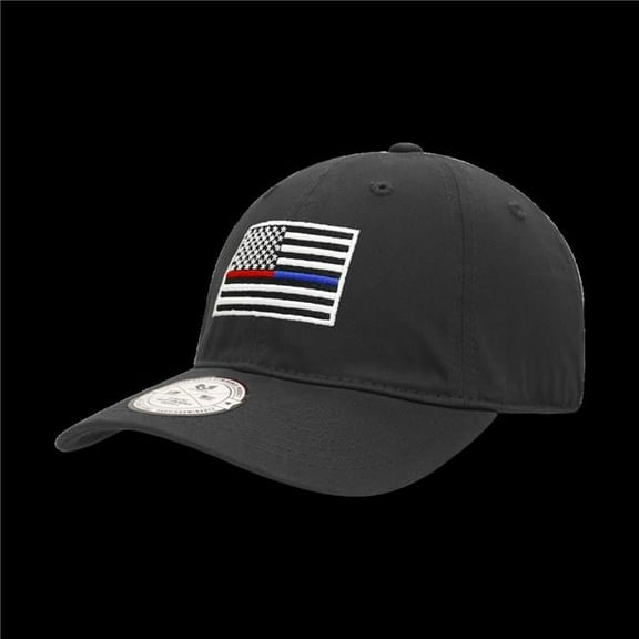 Relaxed Graphic Cap, Dual Flag, Black