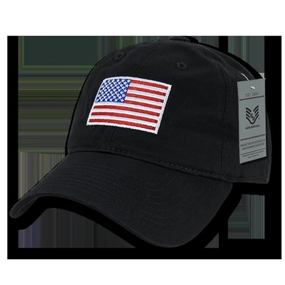 Relaxed Graphic Cap - Original USA Flag, Black
