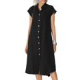 thumbnail image 1 of Relaxed Linen Midi Shirt Dress, 1 of 6