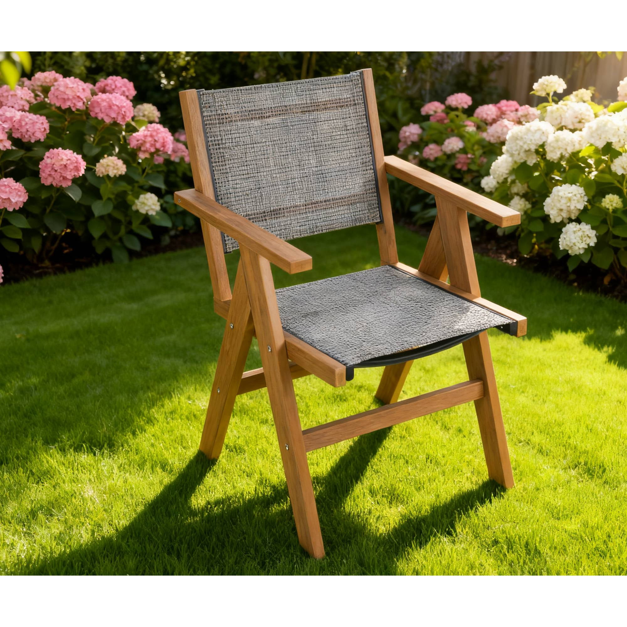Relaxed Outdoor Dining Chair, Comfort Leisure Seat for Patio Brunch Garden Daily Outdoor Rest Moment, Brown