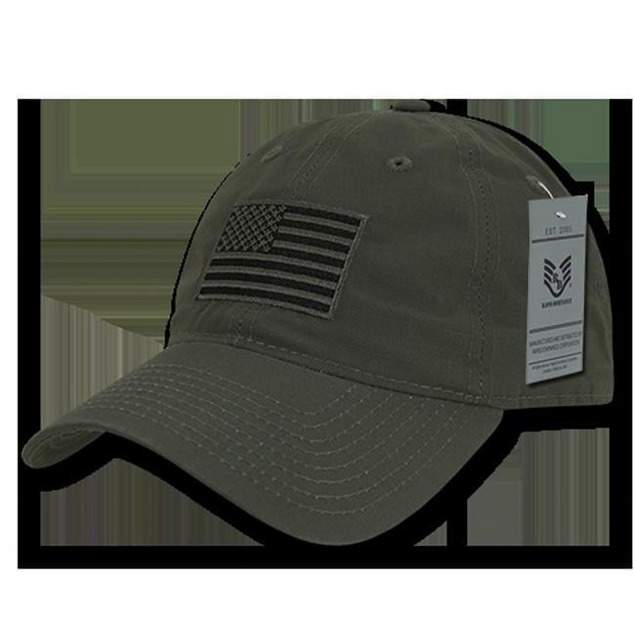 Relaxed Ripstop Cap, USA Flag, Olive - Walmart.com