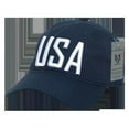 thumbnail image 1 of Relaxed Ripstop Cap, USA Text, Navy, 1 of 4