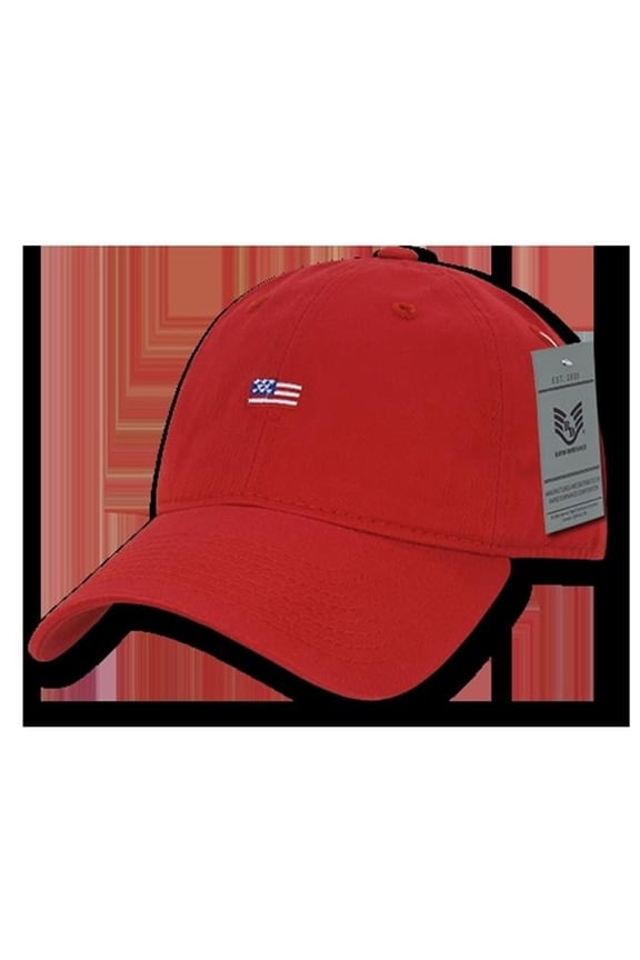 Relaxed Small USA Flag Graphic Cap - Red - Small