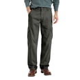 thumbnail image 1 of Relaxed Straight Leg Cargo Long Trousers For Men Elastic Stretch Drawstring Waist Large Side Cargo Pockets Soft Breathable Twill Fabric Hiking Work Pants, 1 of 5
