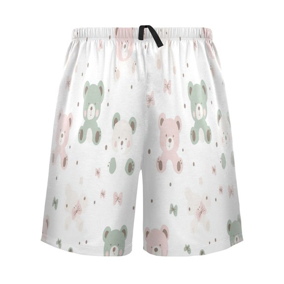 Relaxed fit printed pajama bottoms, sizes S to XXL A Teddy Bear Pattern