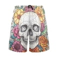thumbnail image 1 of Relaxed fit printed pajama bottoms, sizes S to XXL A White Skull, 1 of 7