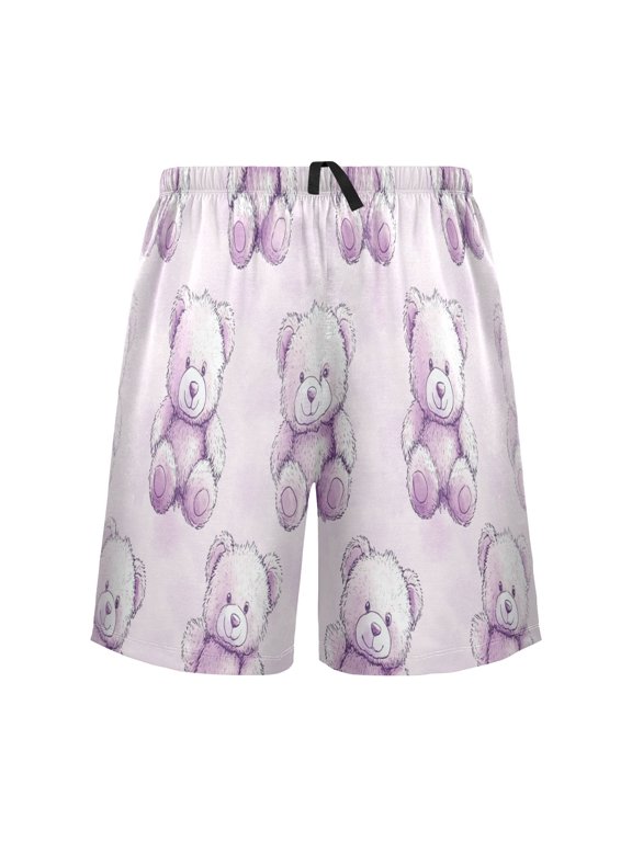Relaxed fit printed pajama bottoms, sizes S to XXL Bear