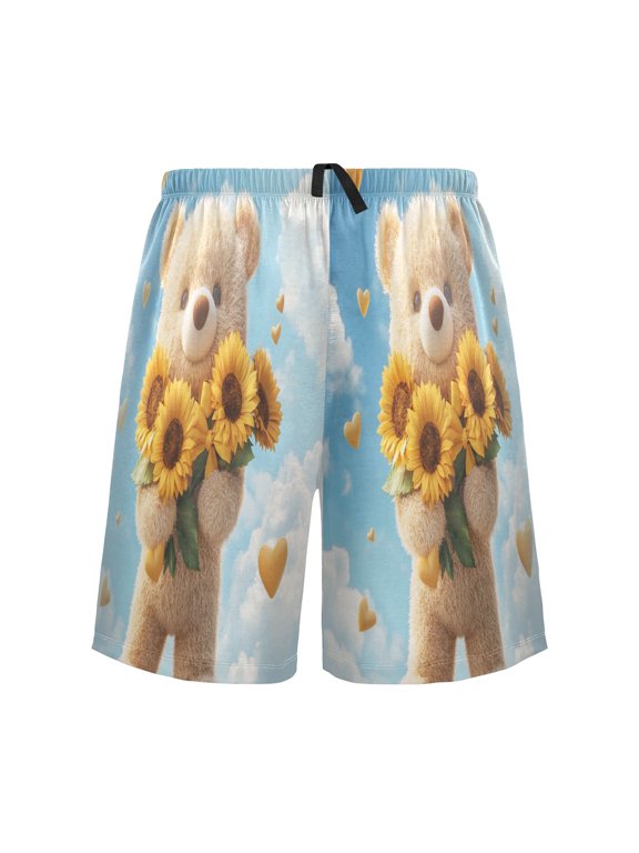 Relaxed fit printed pajama bottoms, sizes S to XXL Bear