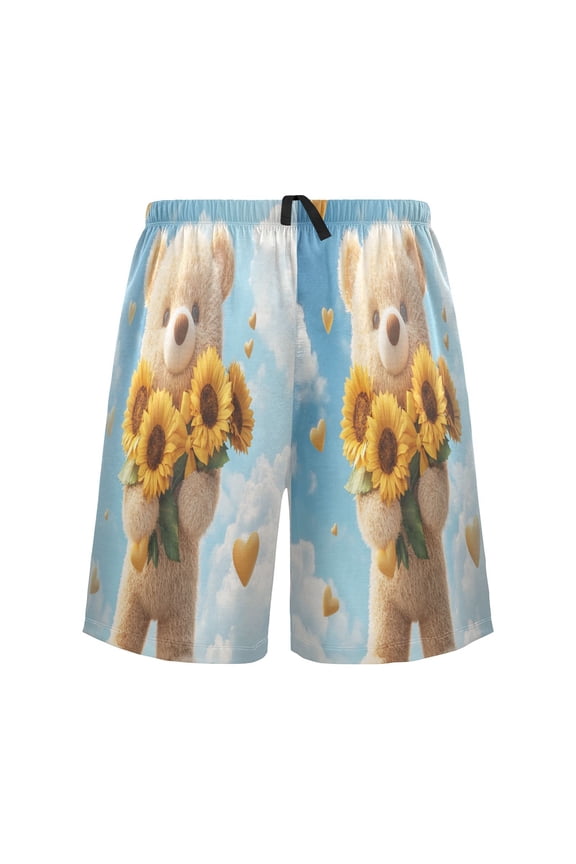 Relaxed fit printed pajama bottoms, sizes S to XXL Bear