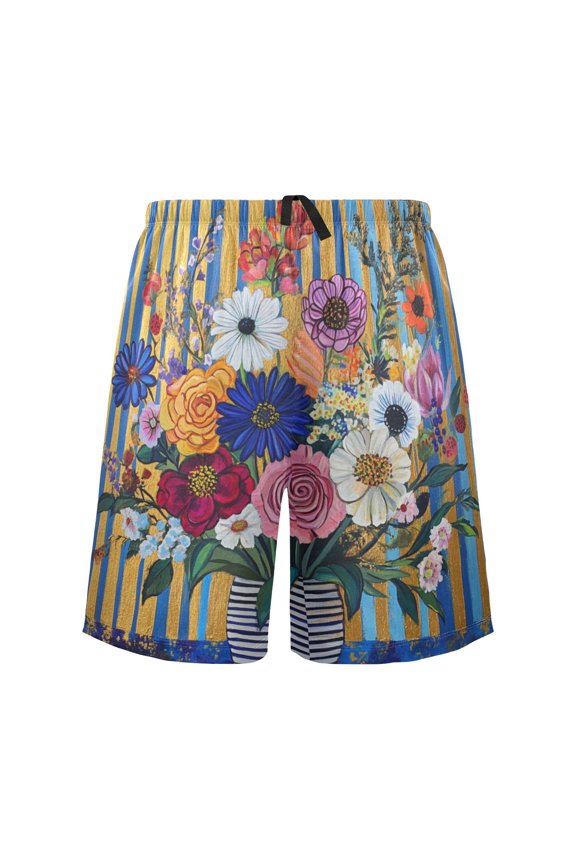 Relaxed fit printed pajama bottoms, sizes S to XXL Beautiful Flower Bouquet