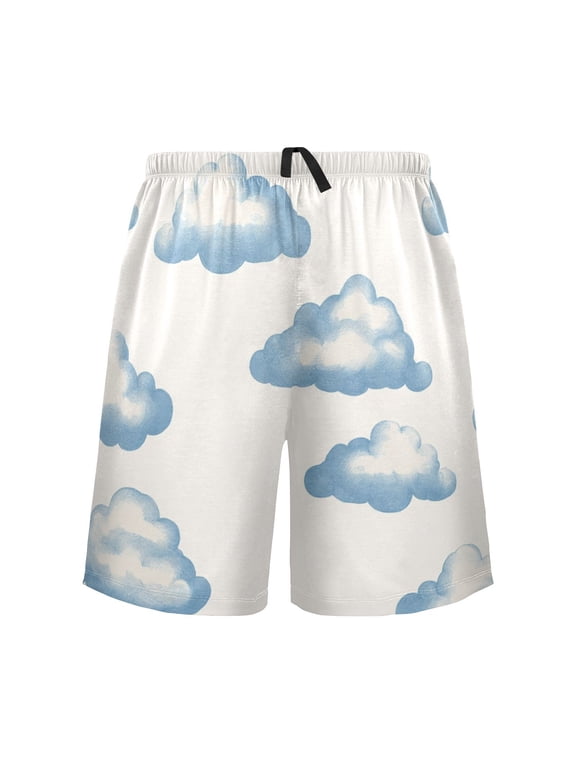 Relaxed fit printed pajama bottoms, sizes S to XXL Colored Clouds