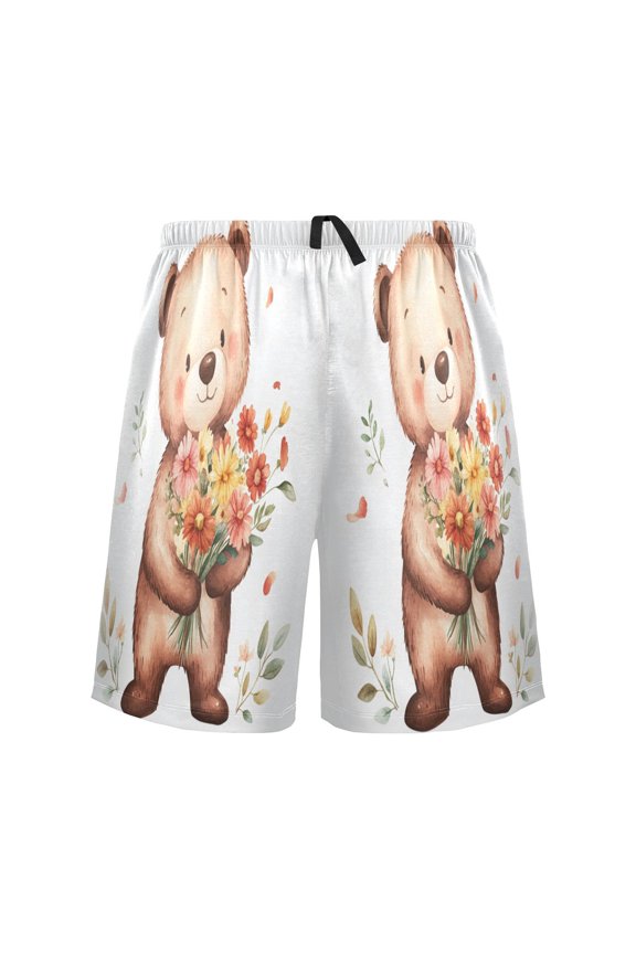 Relaxed fit printed pajama bottoms, sizes S to XXL Cute Bear