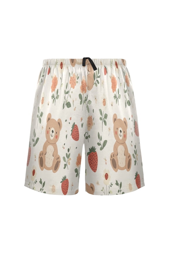 Relaxed fit printed pajama bottoms, sizes S to XXL Cute Bear