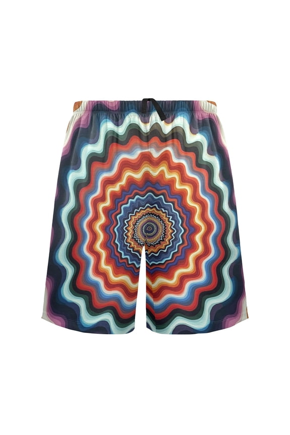 Relaxed fit printed pajama bottoms, sizes S to XXL Illusion Pattern